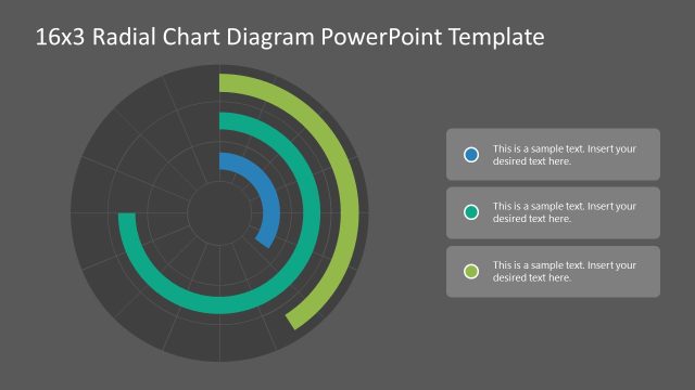Dark Background 16×3 Radial Chart Slide
