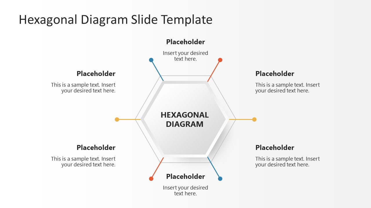 Hexagonal Diagram Template PPT Slide 