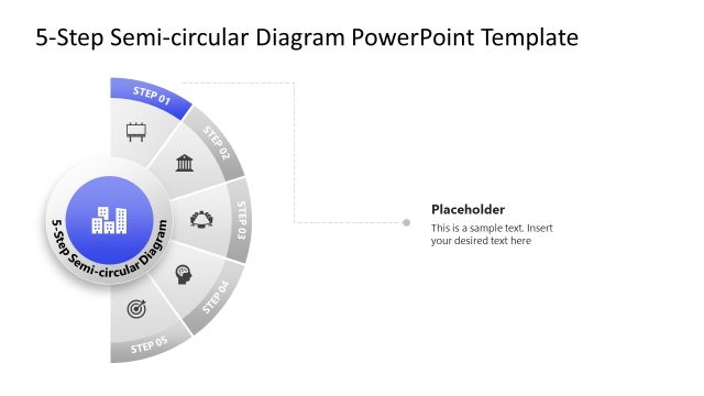 5-Step Semi Circular Diagram PowerPoint Template