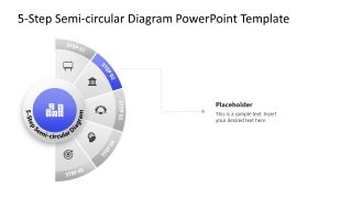 5-Step Semi Circular Diagram Template for Presentation 