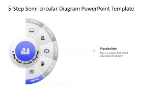 Spotlight Slide - 5-Step Semi Circular Diagram Template