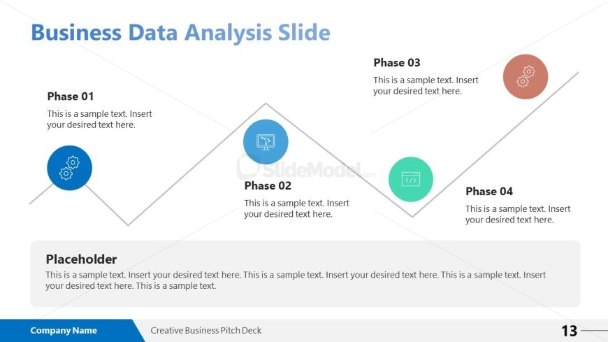 Business Data Analysis Discussion Slide with Creative Icons