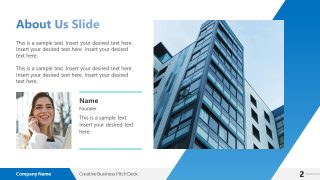 Company Presentation Template - About Us Slide