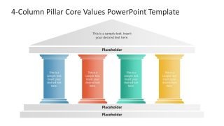 Editable 4-Column Pillar Core Values Template 