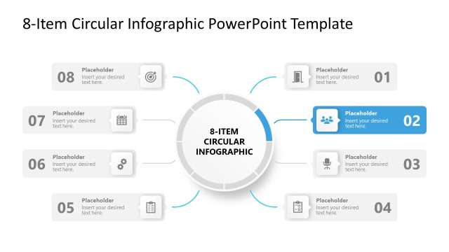 Spotlight Slide – 8-Item Circular Infographic Template