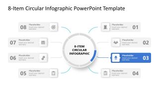 8-Item Circular Infographic Template for Presentation 