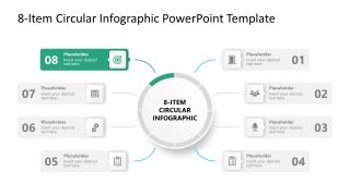 8-Item Circular Infographic Template PPT Layout  
