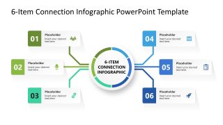 6-Item Connection Infographic Template for PowerPoint 