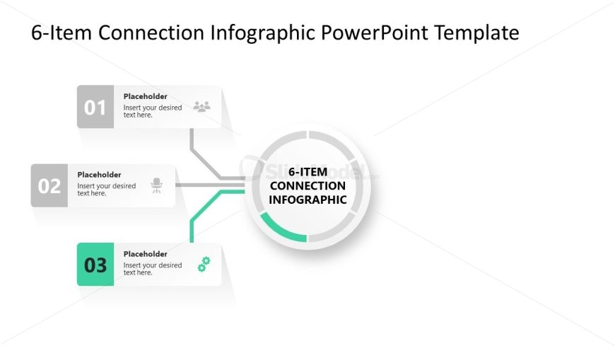 6-Item Connection Infographic Slide PPT Template