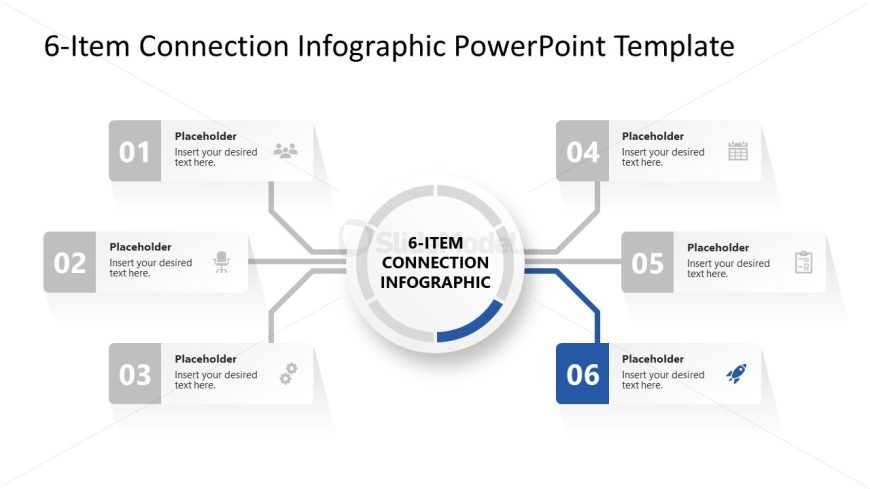 6-Item Connection Infographic Diagram Template