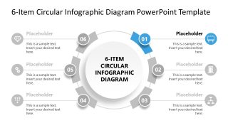 6-Item Circular Infographic Slide PPT Template