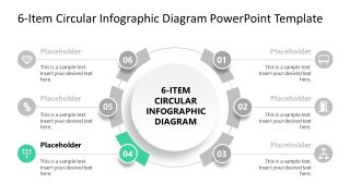 Engaging 6-Item Circular Infographic Template Layout 