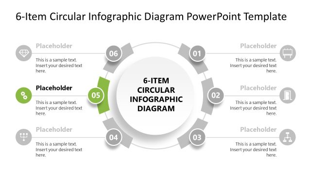 6-Item Circular Infographic Template for PowerPoint