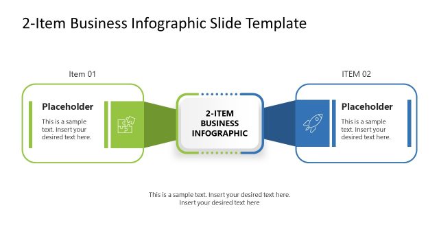 2-Item Business Infographic Slide Template for PowerPoint