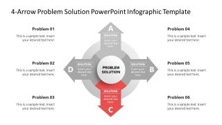 4-Arrow Problem Solution Template PPT Slide 