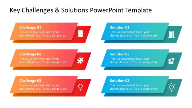 Key Challenges & Solutions PowerPoint Template