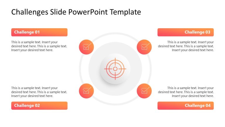 4 Step Challenges Presentation Template Slidemodel