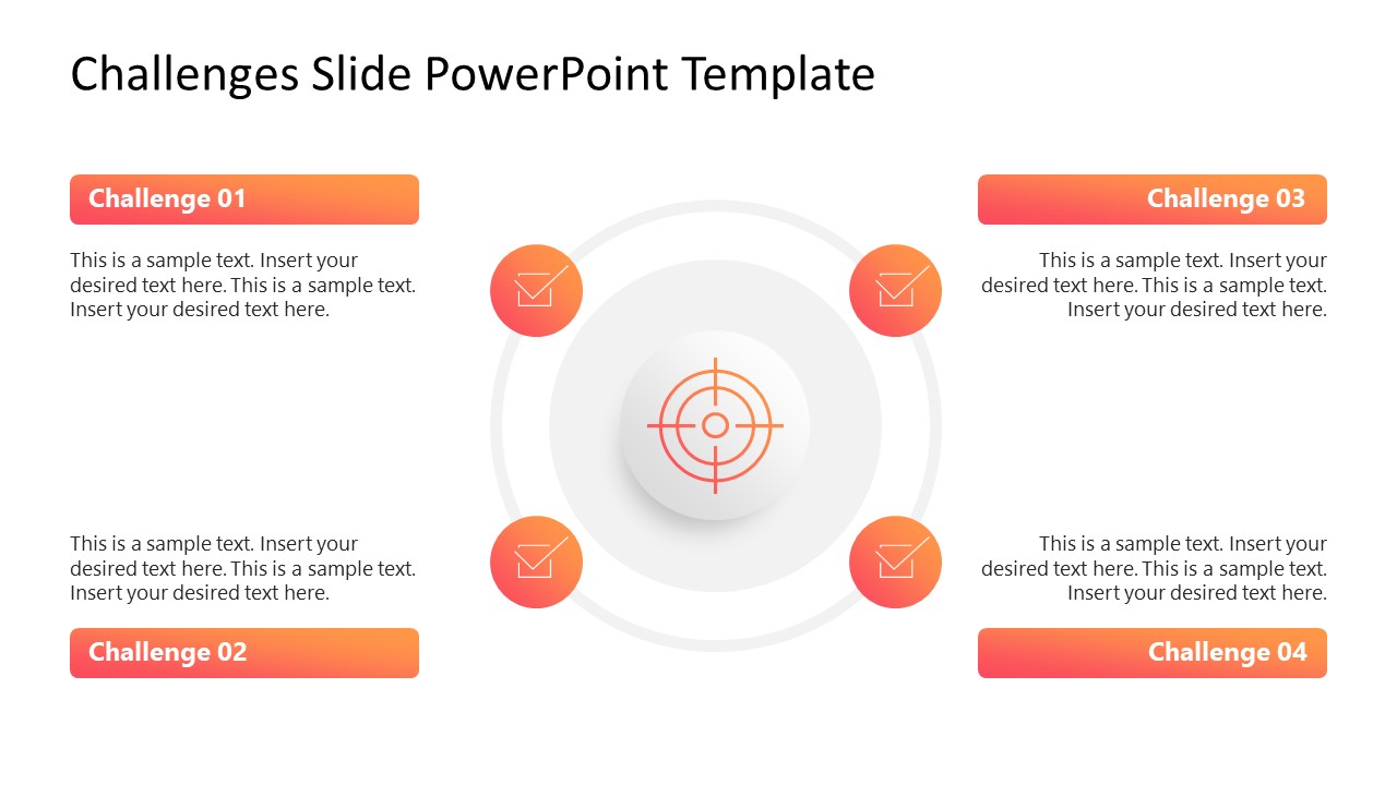 4-Step Challenges PowerPoint Slide 