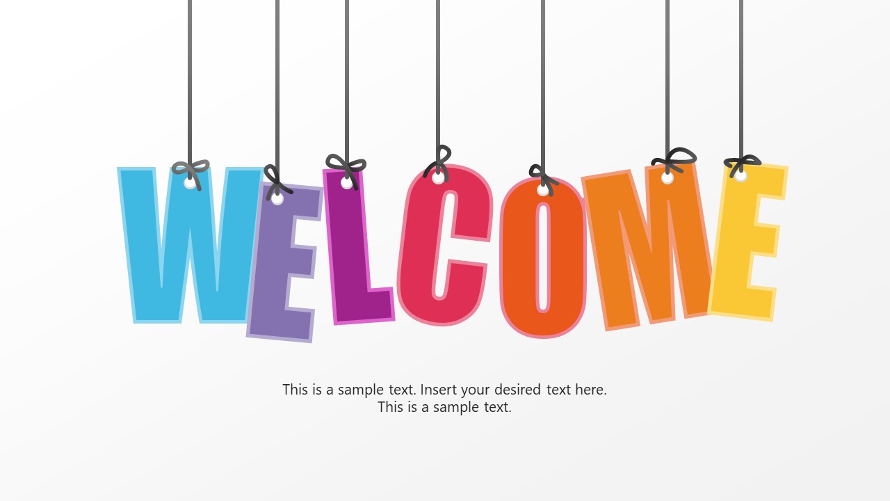 Animated Welcome Letters Presentation Template SlideModel