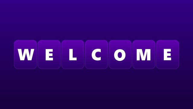 Moving Letters Welcome PowerPoint Template