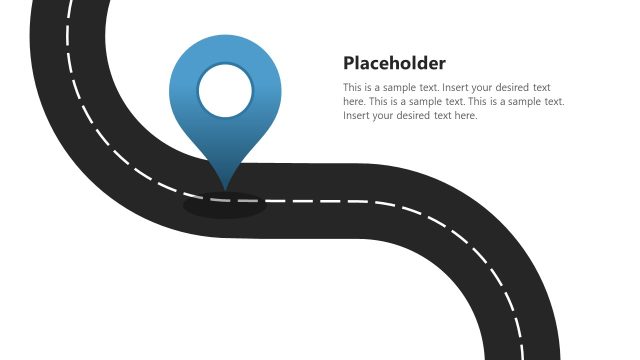 Slide with Location Marker – 6-Step Vertical Process Infographic Template