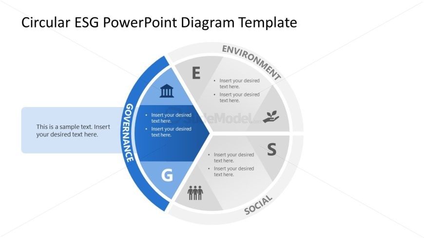 Circular ESG PowerPoint Template Slide