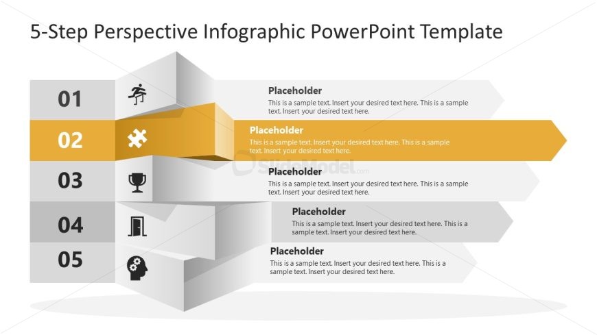 5-Step Perspective Infographic Slide PPT Template