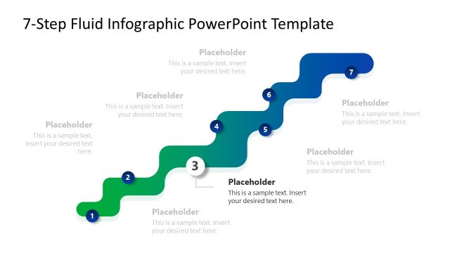 Slide with Color Highlight – 7-Step Fluid Infographic Template