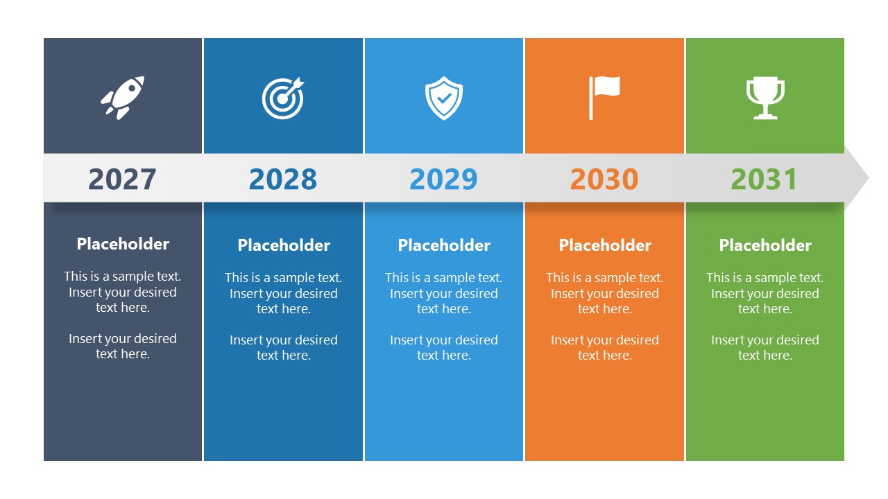 5-Year Infographic Template for Presentation 