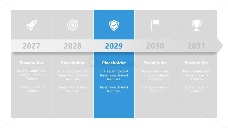 5-Year Infographic PPT Layout