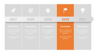 Spotlight Effect Slide - 5-Year Infographic Template 