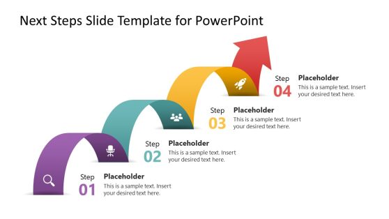 4-Item Next Steps PowerPoint Template