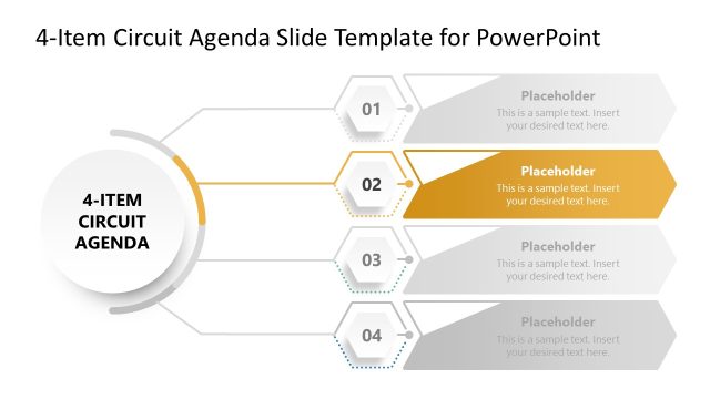 4-Item Circuit Agenda Slide Template