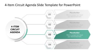 4-Item Circuit Agenda Template for Presentation 