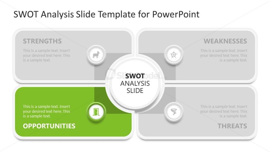 Customizable SWOT Analysis PPT Template Slide