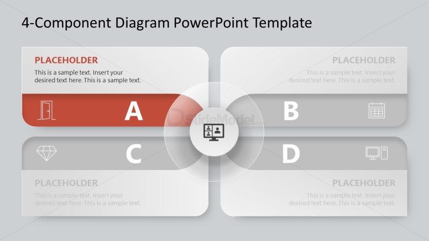 Creative 4-Component Diagram Template