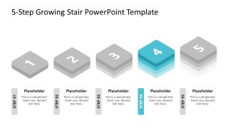 Creative 5-Step Growing Stair Template Layout 