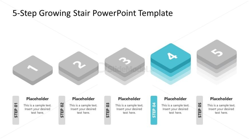 Creative 5-Step Growing Stair Template Layout