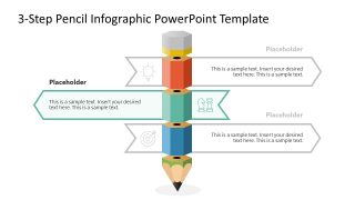 3-Step Pencil Infographic Template for Presentation 