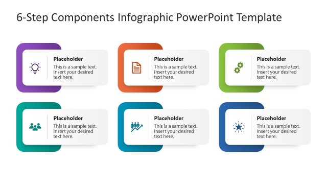 6-Step Components Infographic PowerPoint Template