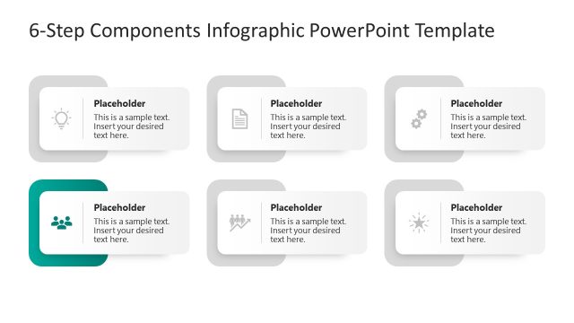 6-Step Components Infographic Template for PowerPoint