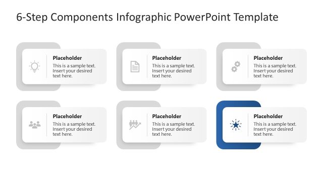 6-Step Components Infographic Template Slide