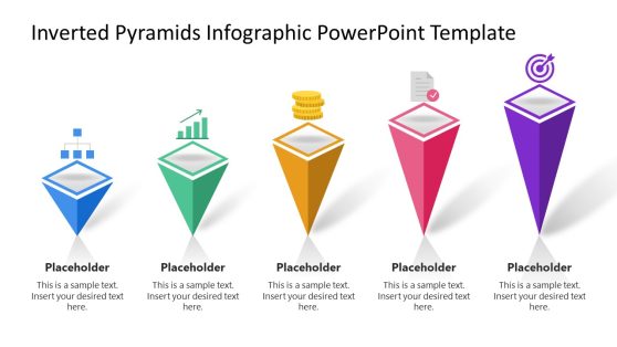 5-Step Inverted Pyramids PowerPoint Template