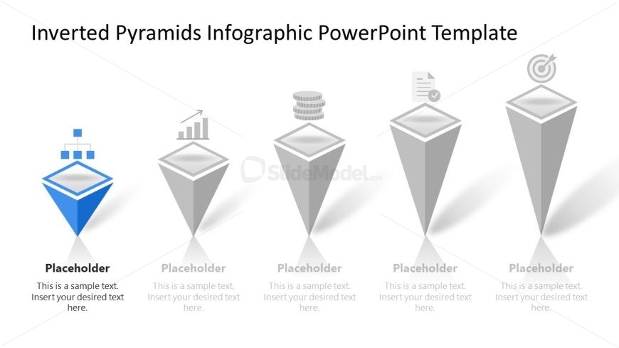 5-Step Inverted Pyramids Template for Presentation