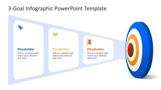 Target Diagram Slide - 3-Goal Infographic Template 
