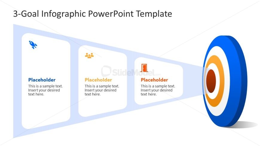Target Diagram Slide - 3-Goal Infographic Template