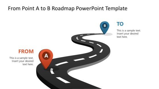 From A to B Roadmap PowerPoint Template