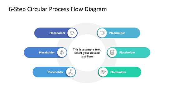 6-Step Circular Process Flow PowerPoint Template