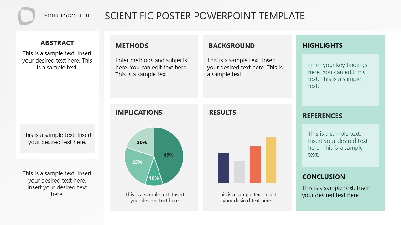 Editable Scientific Poster PPT Template