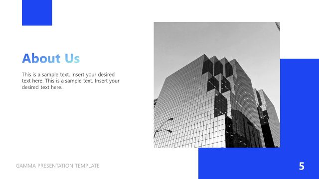 About Us Slide – Gamma Business Template